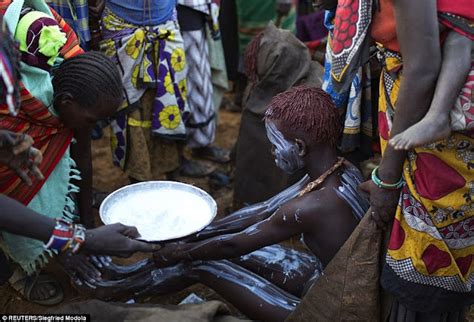 Tearful And Terrified Young Girls Are Lined Up Before Villagers To Undergo Tribal Circumcision
