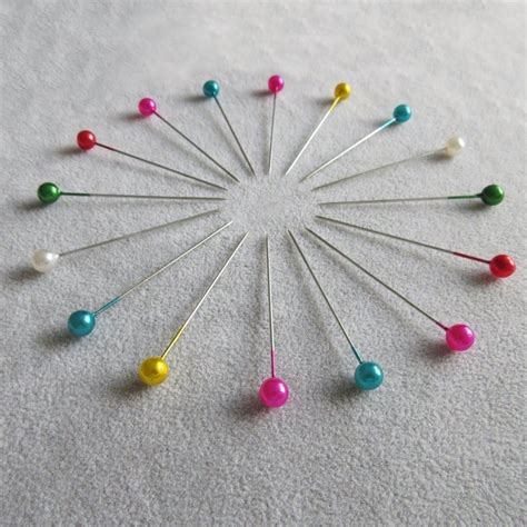 China Colorful Pearl Plastic Glass Head Straight Dressmaker Pins For