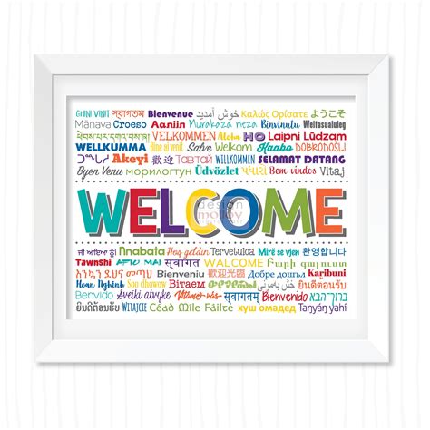 Welcome Sign Office Wall Art Classroom Decor Inclusive Etsy Canada