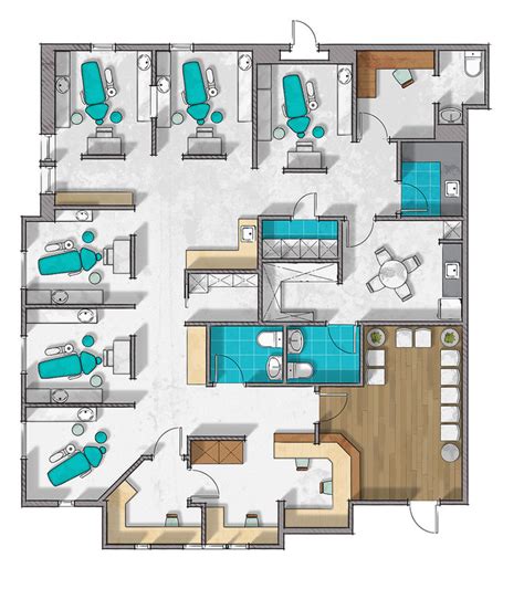 Dental Clinic Floor Plan Rendering By Alberto Talens Fernández At