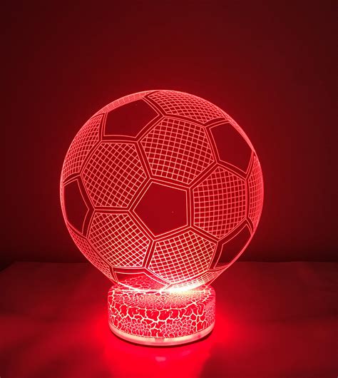 Soccer Ball Mls 3d Night Light Multi Color Changing Illusion Etsy