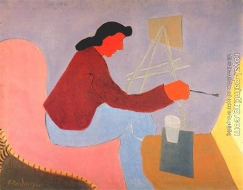 Female Painter By Milton Avery Oil Painting Reproduction