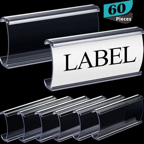 Plastic Metro Shelf Tags Shelf Wire Label Holders For Wire Shelving