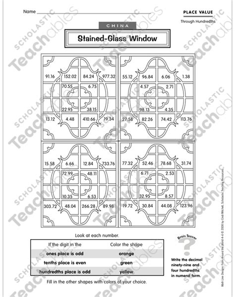Stained Glass Window Worksheet Answer Key
