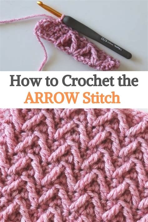 How To Crochet The Arrow Stitch Following An Easy Video Tutorial In