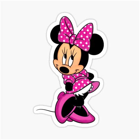 Minnie Pink Sticker For Sale By Cricri33190 Redbubble