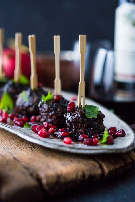 Moroccan Meatballs With Pomegranate Glaze A New Years Eve Appetizer