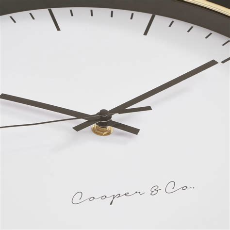 Cooper And Co 30cm Gold Nelson Silent Movement Round Wall Clock