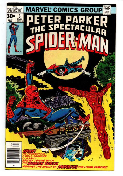 Spectacular Spider Man 3 Newsstand Morbius Human Torch 1977 Vf