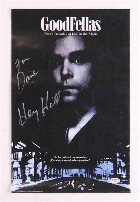 Henry Hill Signed Goodfellas 11x17 Poster Psa Pristine Auction