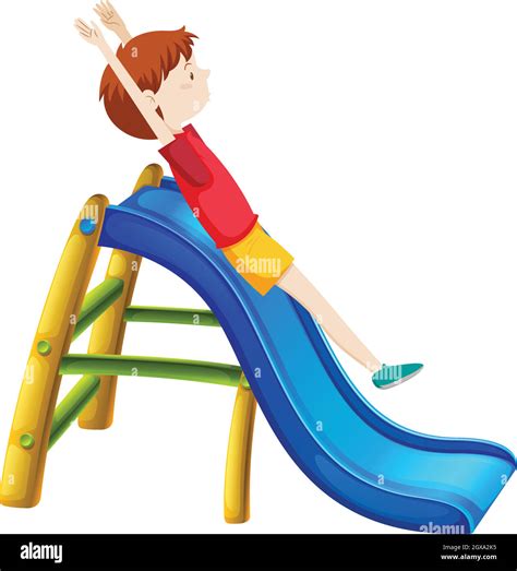 Boy On A Slide Stock Vector Image And Art Alamy