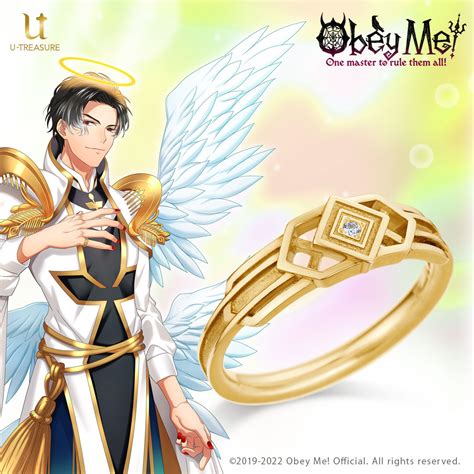 Obey Me Yellow Gold Coated Silver Ring Of Light Tokyo Otaku Mode Tom