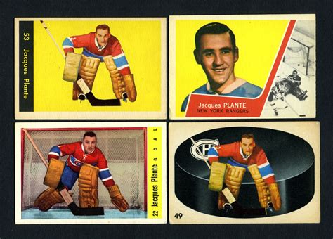 Lot Detail Jacques Plante 1958 76 Parkhurst Topps And O Pee Chee