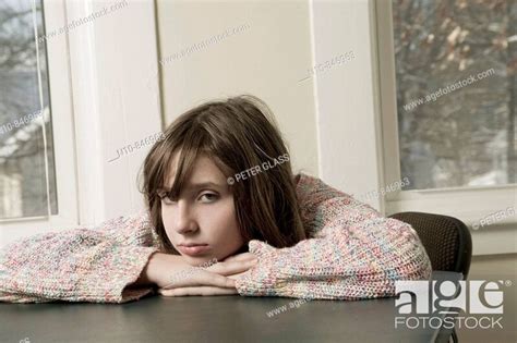 Preteen Girl Posing Stock Photo Picture And Rights Managed Image Pic N Agefotostock