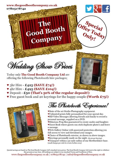 I've been asked to shoot a wedding for money, which would be the first time that i've had such an the key with pricing for retail photography is to build in enough cushion to cover your time i suggest to look at how much other photographers charge, and then think about how would you position. Wedding Show Price List. | Wedding show, Photo booth ...