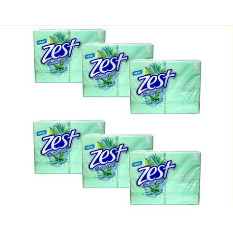 Zest Fresh Hydration Bars Aloe Water And Pear 4 Oz 8 Bars Pack Of 6