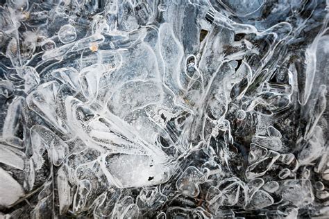 Ice Crystals Frozen In Abstract Design In Lake Warming Pla Flickr