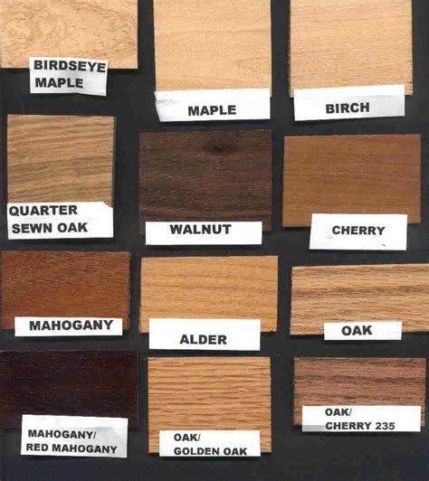 Color Of Wood Stain Chart