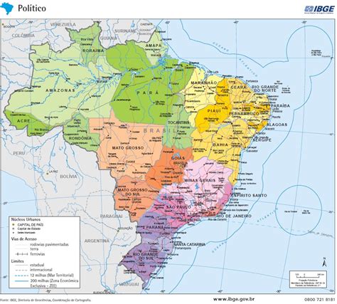 Mapa do Brasil por estados e regiões em branco e colorido Geografia InfoEscola