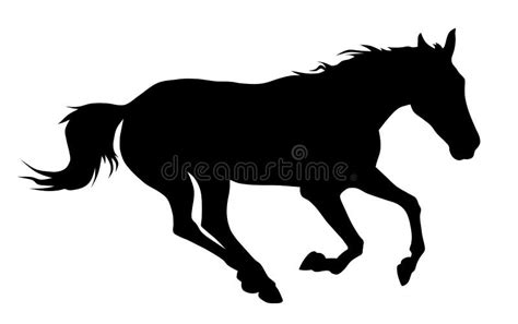 Running Horse Silhouette Stock Illustrations 8184 Running Horse