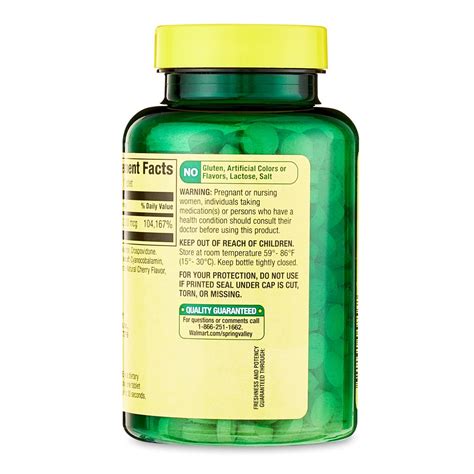 Spring Valley Vitamin B12 Quick Dissolve Tablets Supplement 2500 Mcg
