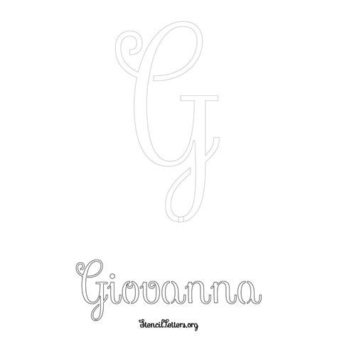 Giovanna Free Printable Name Stencils With 6 Unique Typography Styles
