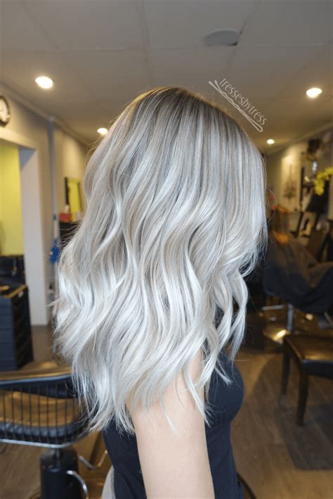 The brown hair dyed blonde with pink highlights is adorable. Gray Highlights In Dark Brown Hair Best ... | Silver ...