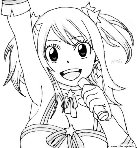 Lucy Heartfilia Fairy Tail Coloring Page Coloring Pages