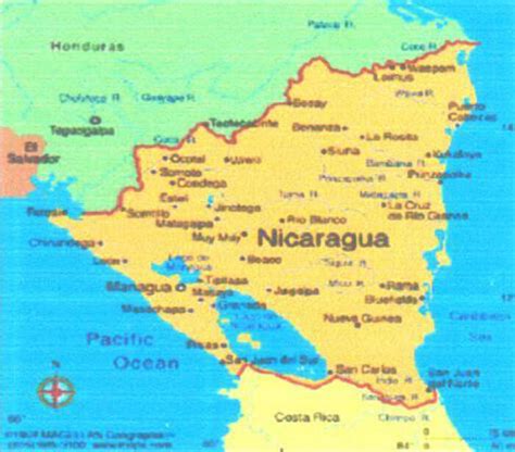 Arriba Foto Mapa De Nicaragua Y Sus Limites Lleno