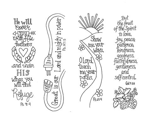 Ricldp Artworks Eight Bible Verse Coloring Bookmarks Ricldp Artworks
