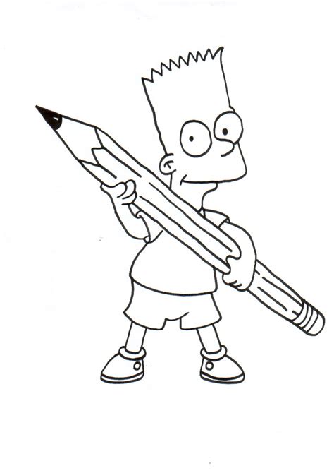 Ausmalbilder Für Kinder Bart Simpson