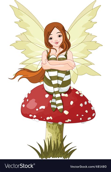 Young Forest Fairy Royalty Free Vector Image Vectorstock