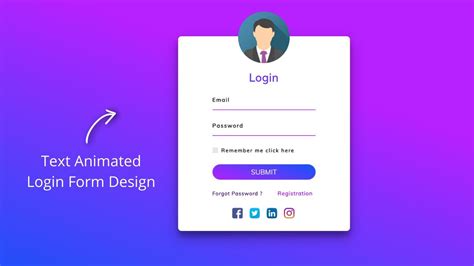 Create Animated Login Form With Html And Css And Javascript Animated Sign
