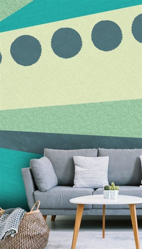 Cold Green Wall Mural Wallsauce Uk Wallpaper Living Room Green