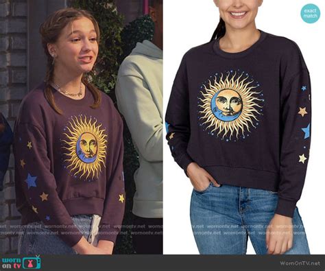 Wornontv Presleys Sun And Moon Print Sweatshirt On Side Hustle