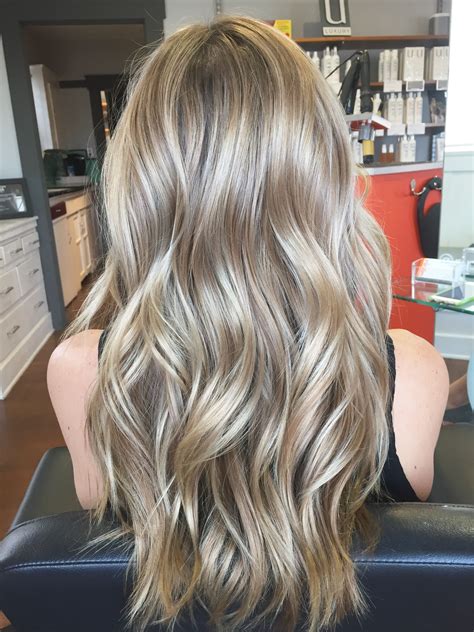 Balayage Hair Painted Her To Create A Beautiful Cool Blonde And Styled Her With Beachy Waves ️