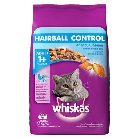 Whiskas cat food hairball control. Whiskas Hairball Control Chicken & Tuna Cat Food - 1.1 kg ...