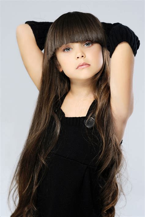 Little Girl With Beautiful Long Hair Stock Photo 02 Free Download