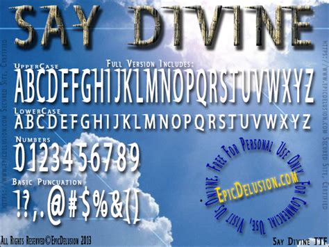 Say Divine Font Free Download And Similar Fonts Fontget
