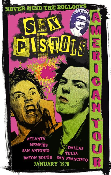 Sex Pistols American Tour Poster 1978 Etsy Punk Poster Rock Band Posters Tour Posters