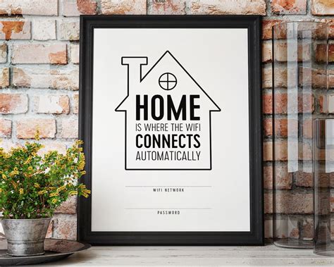 Home Is Where Wifi Connects Automatically Poster X X Cm