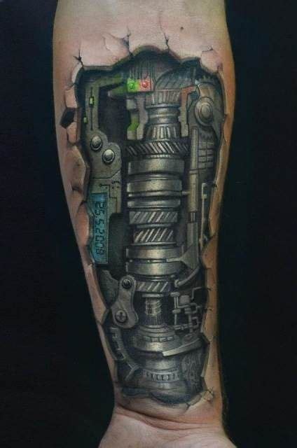 Mechanical Steampunk Tattoo Biomechanical Arm Tattoo Biomech Tattoo