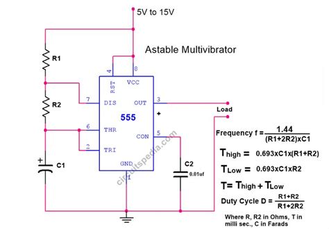 555 Timer Monostable Circuit