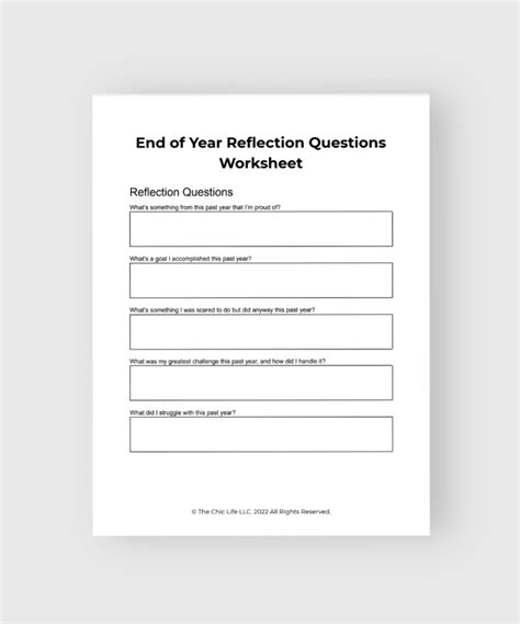 End Of Year Reflection Questions Review Your Challenges And Wins Free