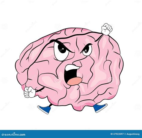 Angry Brain Cartoon Stock Illustration Image 47922097