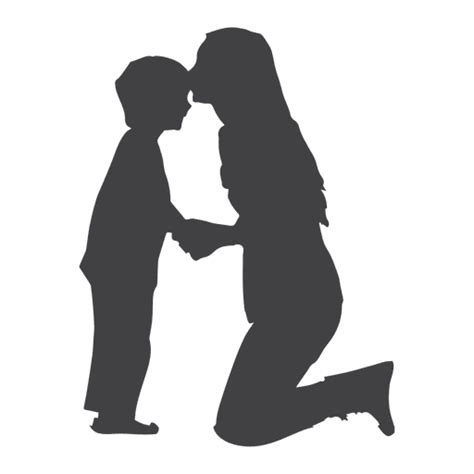 download vector mothers kissing son on forehead silhouette vectorpicker