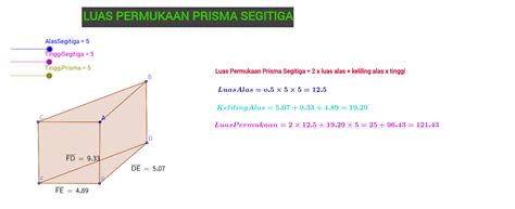 Contoh Soal Luas Segitiga Contoh Soal Luas Permukaan Prisma Segitiga