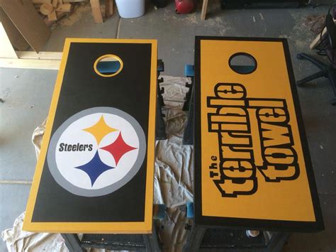 Pittsburgh Steelers Cornhole Boards I Made Finewoodworkingtools Diy