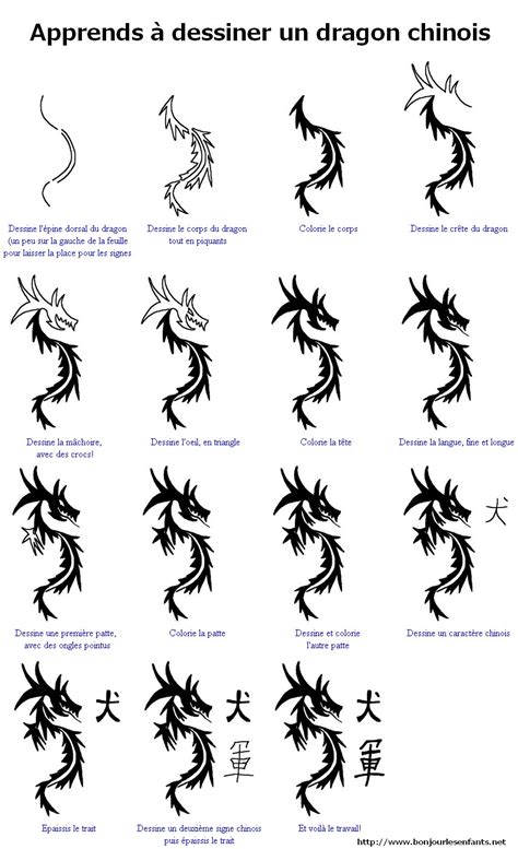 Apprendre à dessiner un dragon chinois