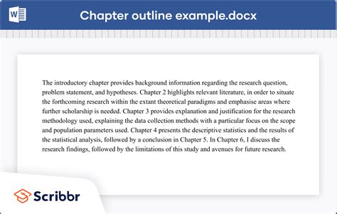 Dissertation And Thesis Outline Example And Free Templates